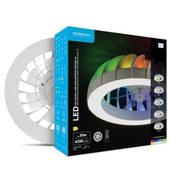 Modee Mennyezeti LED Lámpa+Fan 30W RGB+3CCT D540mm +rem. F2 (4200 lumen) ERP kép