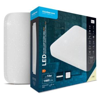 Modee Mennyezeti LED Lámpa IP44 14W 4000K 275x275x70 Csillagos (1460lm), 120°, CRI>80, természetes fehér kép