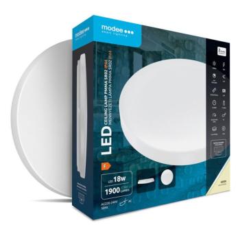 Modee Mennyezeti LED Lámpa IP44 18W 4000K Ø255x70mm PMMA (1900lm), 120°, CRI>80, természetes fehér kép
