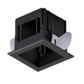 MODENA 1 MODULE RECESSED BOX WITH FRAME BLACK kép