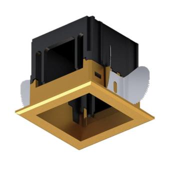 MODENA 1 MODULE RECESSED BOX WITH FRAME BRASS kép