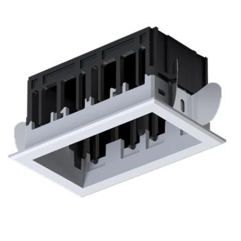 MODENA 2 MODULE RECESSED BOX WITH FRAME WHITE kép