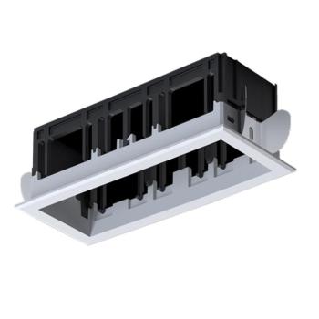 MODENA 3 MODULE RECESSED BOX WITH FRAME WHITE kép