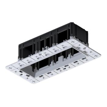 MODENA 3 MODULE RECESSED BOX WITHOUT FRAME kép