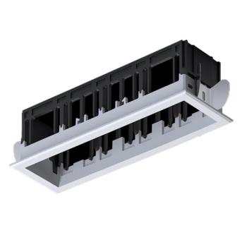 MODENA 4 MODULE RECESSED BOX WITH FRAME WHITE kép
