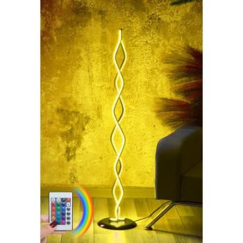Modern absztrakt állólámpa, 120 cm magas, 100% alumínium, távirányító, 16 szín és 4 mód, A+ energia besorolás, 25 x 25 cm, stílusos és funkcionális világítás kép