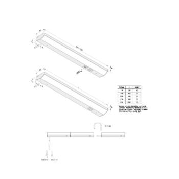 ModuLite F LED-es szekrény alatti lámpa, fekete, 90 cm, 3.000 K, alumínium kép