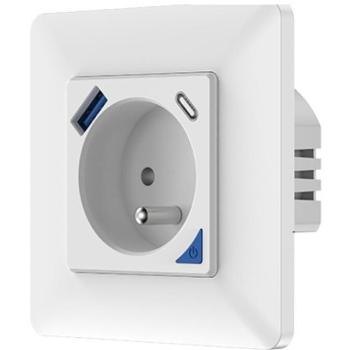 MOES Smart Wall Socket, WiFi, +USB kép