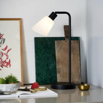 Nordlux Molli asztali világítás, magasság 46 cm, fekete, üveg/fém kép