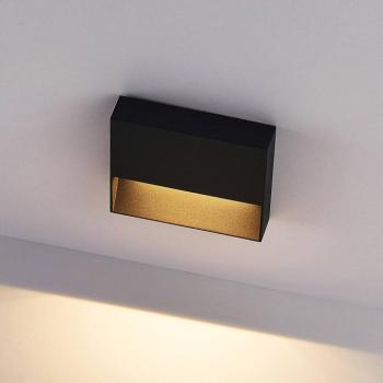Molto Luce Cado LED kültéri falilámpa, szélesség 14 cm, fekete kép