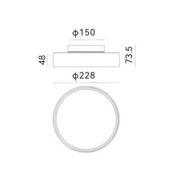 Molto Luce Nona LED kültéri mennyezeti lámpa, Ø 22,8 cm, antracit kép