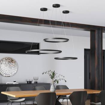 Molto Luce Perfora LED lógó lámpa, fekete, Ø 60 cm, alumínium kép