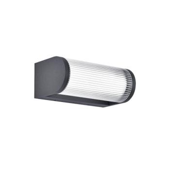 Monaco LED kültéri falilámpa, sötét szürke, szélesség 25 cm, fém kép