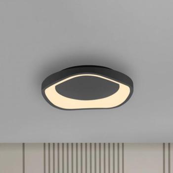 MONTA LED mennyezeti világítás, fekete, Ø 40 cm, fém, Switchdim kép