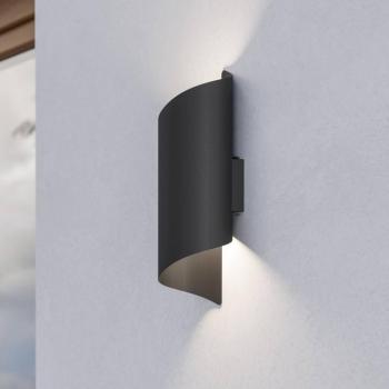 Montarello LED kültéri falilámpa, fekete, magasság 27 cm, fém kép