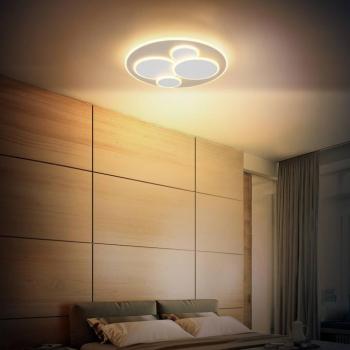 Monty LED mennyezeti lámpa, Ø 49 cm, fehér/homokszínű fém/műanyag kép