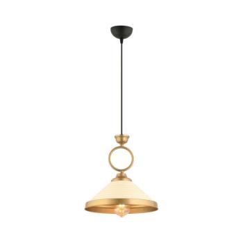 MONZA zsinóros függőlámpa 1xE27/40W/230V, átm. 30 cm, krémszínű/bronzos 518LMS1133 kép