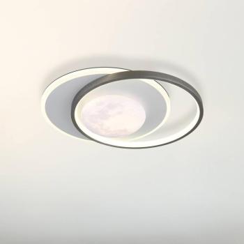 Moon LED mennyezeti világítás, fekete/szürke, fém, 37 cm kép