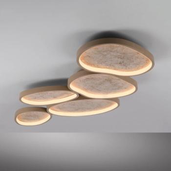 Moonbraker 5 LED mennyezeti világítás, homokbézs, 3 000 K, dimmelhető kép