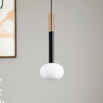 Mose függőlámpa, réz, ernyő magassága 39 cm, 1 lámpa, üveg kép