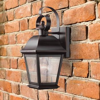 Mount Vernon kültéri fali lámpa, antik bronz, magasság 32 cm, fém, IP44 kép