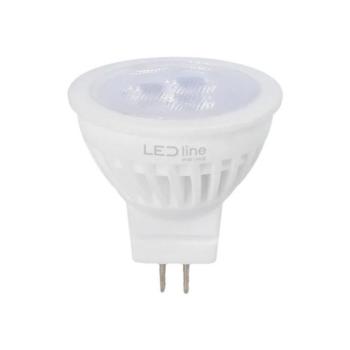 MR11 LED izzó, 10-14 V AC/DC, 3W, hideg fehér, 5 év garancia, 6500K, 330lm, CRI≥80, LED line, LL-248153-II kép