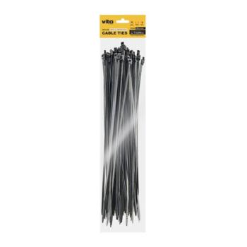 Műanyag kábelkötegelő 7,0x500mm fekete 25 db/csomag 7100440 VITO kép