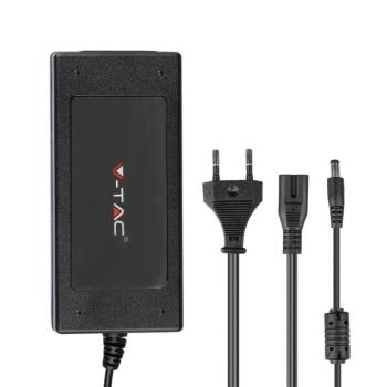 Műanyag LED szalag tápegység 12V, 100-240V, fekete, IP44, V-TAC, 3249 kép