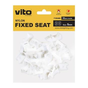 Műanyag rögzítő talp 5mm fehér 50 db/csomag 7100460 VITO kép