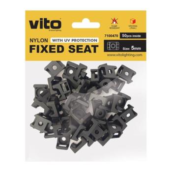 Műanyag rögzítő talp 5mm fekete 50 db/csomag 7100470 VITO kép