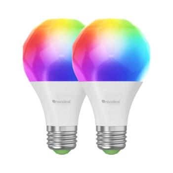 Nanoleaf N7501B02-2A60E-KÉSZLET 2x LED RGBW Dimmelhető izzó A19 E27/9W/230V 2700-6500K N7501B02-2A60E kép