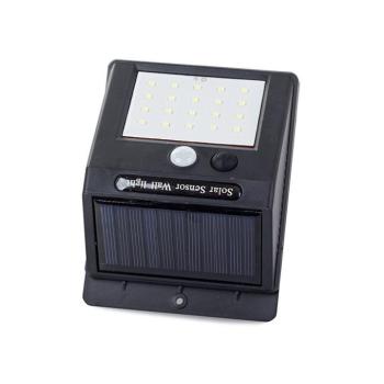 Napelemes kültéri fali LED lámpa mozgásérzékelővel, 20 SMD LED világítással kép