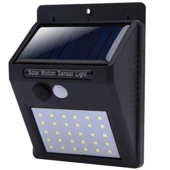 Napelemes lámpa 30 LED, alkonyat mozgásérzékelő kép