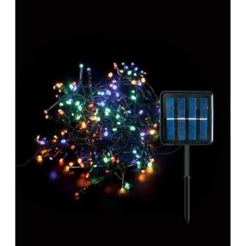 Napelemes LED karácsonyi fényfüzér NATALE-8 300LED többszínű 30m 1.2V IP44 kép