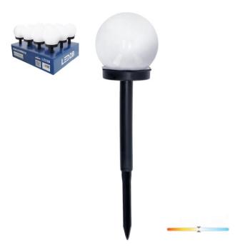 Napelemes LED leszúrható kerti lámpa SPHERE G2 10cm 4000K IP44 LED2B, 0,06W, természetes fehér, CRI≥70, KOBI-004512 kép