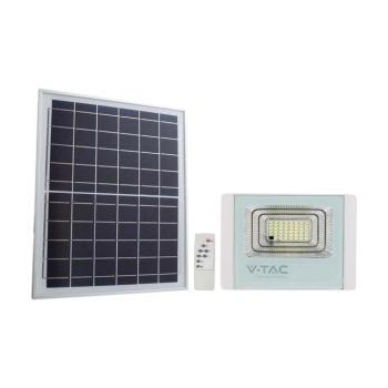 Napelemes LED reflektor, 4000K, természetes fehér, 1050lm, 120°, fehér, IP65, V-TAC, 10406