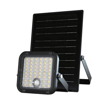 Napelemes LED reflektor, 4000K, természetes fehér, 1500lm, 120°x60°, fekete, IP65, V-TAC, 23756 kép