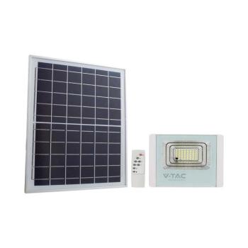 Napelemes LED reflektor, 4000K, természetes fehér, 550lm, 120°, fehér, IP65, V-TAC, 23018 kép