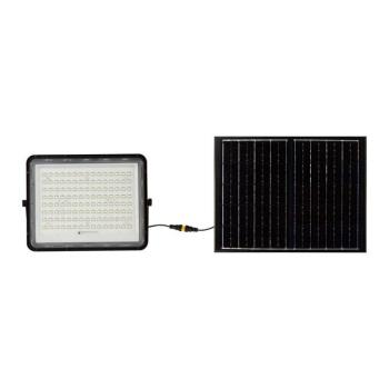 Napelemes LED reflektor távirányítóval, 4000K, természetes fehér, 1800lm, 120°, fekete, IP65, V-TAC, 7828 kép