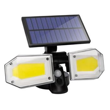 Napelemes mozgásérzékelős 130 COB LED kültéri lámpa – 21 x 3 x 7 cm (BBV) kép