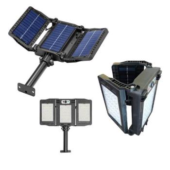 Napelemes tripla LED reflektor mozgásérzékelővel, távirányítóval – W784-786 (BBV) kép