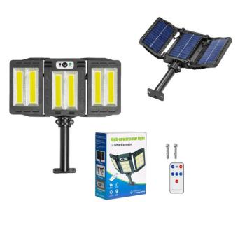 Napelemes tripla LED reflektor mozgásérzékelővel, távirányítóval – W785-786 (BBV) kép