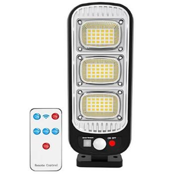 Napelemes utcai LED lámpa – 72 LED-es, energiatakarékos és időjárásálló világítás GL-84069 (FX) (BBJH) (G) kép