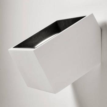 Nasso fali lámpa, fehér/fekete, szögletes, 12 cm, vakolat, GX53 kép