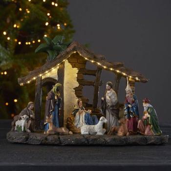 Nativity LED deco lámpa, elemes, 37 cm