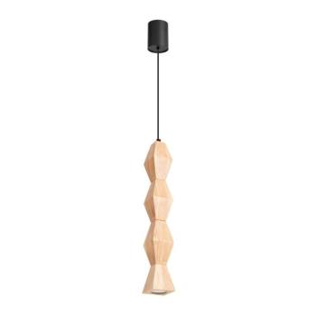 Natúr színű bükkfa függőlámpa ø 8 cm Cubo – Sollux kép