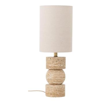 Natúr színű kő asztali lámpa textil búrával (magasság 53 cm) Marci – Bloomingville