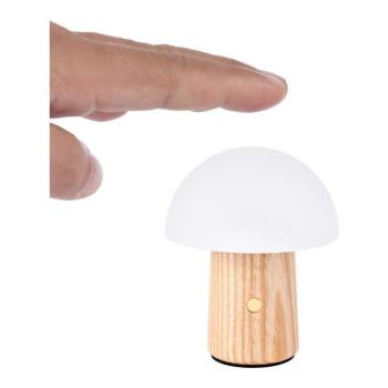 Natúr színű kőrisfa LED dimmelhető asztali lámpa (magasság 7 cm) Alice – Gingko kép