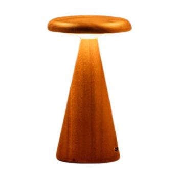 Natúr színű LED asztali lámpa fa búrával (magasság 14 cm) Sylva – Gingko kép
