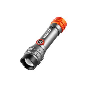 NEBO DAVINCI™ 450L FLEX elemlámpa, 6x-os zoom, alumínium test, IPX4, 600mAh Li-ion akku, max. 450 lumen kép
